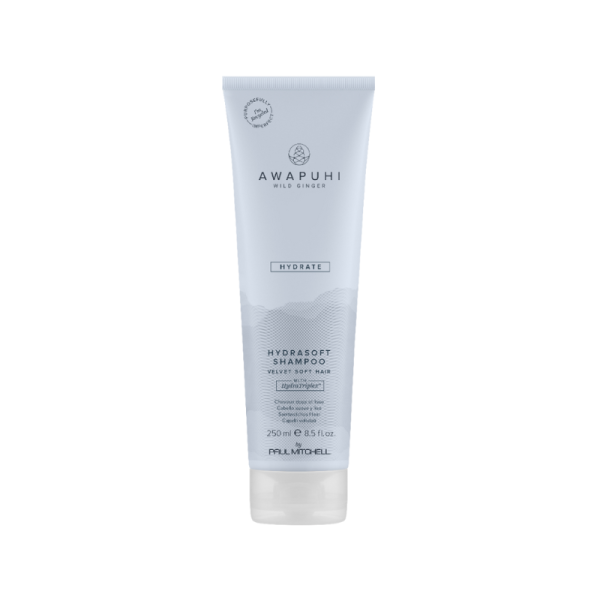 Hydrasoft Shampoo Awapuhi Wild Ginger 250 ml for all hair types, it delivers deep moisture while cleansing away impurities, leaving your hair soft, manageable